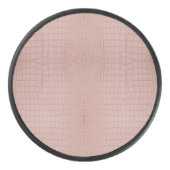 Pink Alligator Textur drucken Eishockey Puck (Vorderseite)