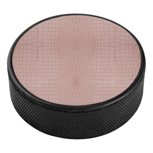 Pink Alligator Textur drucken Eishockey Puck (3/4)