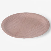 Pink Alligator Textur drucken Pappteller (Schrägansicht)