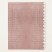 Pink Alligator Textur drucken Planer (Rückseite)
