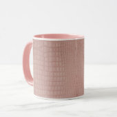 Pink Alligator Textur drucken Tasse (Vorderseite Links)