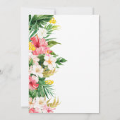 Pink Aloha Flamingo Babydusche Einladung (Rückseite)