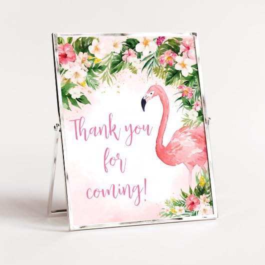 Pink Aloha Flamingo Vielen Dank für Ihr Kommen Poster