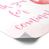 Pink Aloha Flamingo Vielen Dank für Ihr Kommen Poster (Ecke)