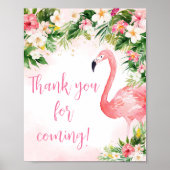 Pink Aloha Flamingo Vielen Dank für Ihr Kommen Poster (Vorne)