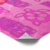Pink Aloha Hawaii Poster (Ecke)