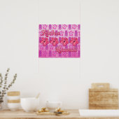 Pink Aloha Hawaii Poster (Küche)