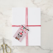 Pink Alpaca Fiesta Geburtstag Geschenkanhänger (Mit Garn)