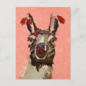 PINK ALPACA Postkarte (Vorderseite)