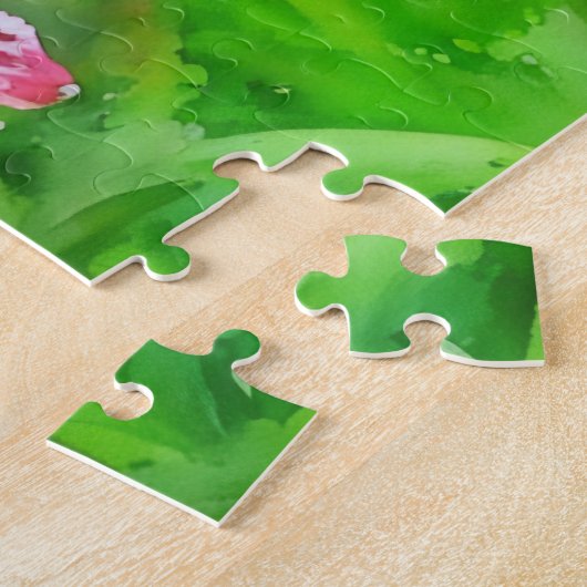 Pink Alstroemeria Lido Blume Aquarell Puzzle (Seite)