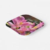 Pink Alstroemeria Lilly Paper Plate Pappteller (Gewinkelt)