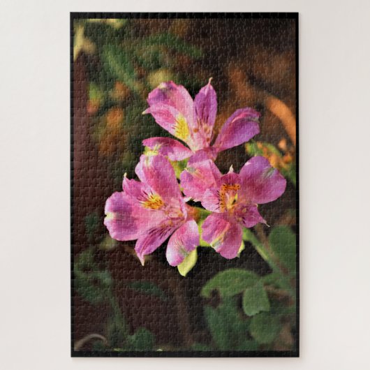 Pink Alstroemeria Lilly Puzzle (Vertikal)