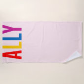 Pink Alt zum LGBTG Community Diversity Equity Strandtuch (Vorderseite)