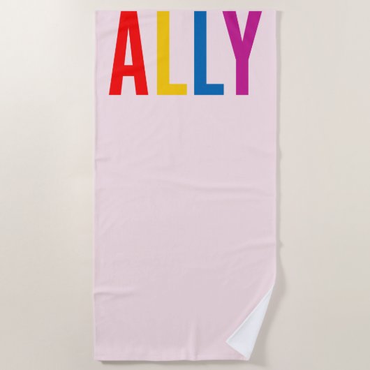Pink Alt zum LGBTG Community Diversity Equity Strandtuch (Vorderseite)