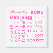Pink American Mah Jongg Magnet (Vorne)
