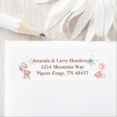 Pink an Blue Teddy Bear Rücksendeadresse (Insitu)