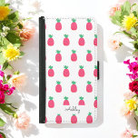 Pink Ananapfelmuster Chic Weiß Geldbeutel Hülle Für Das Samsung Galaxy S5<br><div class="desc">Rosa weißes Samsung Galaxy S5 Ballettgehäuse mit Niedlichem Ananas Muster. Mehr Produkte mit diesem Design sind in der folgenden Kollektion</div>
