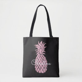 Pink-Ananas-individuelle Name Tasche