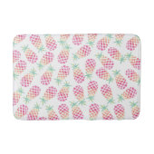 Pink Ananas Wasserfarbbadematte Badematte (Vorderseite)