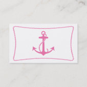 Pink Anchor Business Card Visitenkarte (Rückseite)