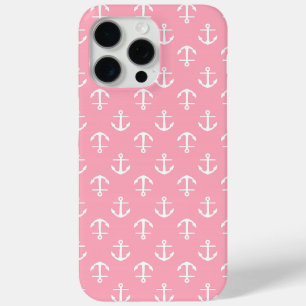 Pink Anchors Pattern iPhone 15 Pro Max Hülle