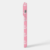 Pink Anchors Pattern iPhone Hülle (Linke Seite)