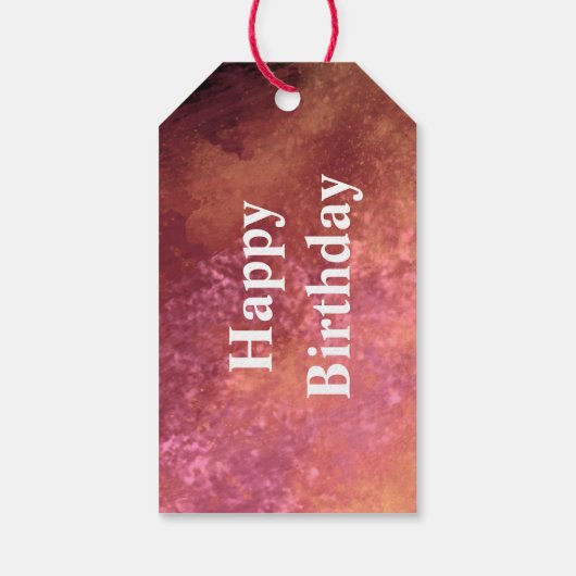 Pink and Amber  Cloud Effect  Geschenkanhänger (Rückseite)