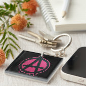 Pink and anarchy! schlüsselanhänger (Vorderseite rechts)