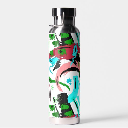 Pink and aqua abstract personalized trinkflasche (Rechts)