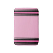 Pink and Black Bath Mat Badematte (Vorderseite Vertikal)