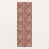 Pink And Black Botanical Line Art Tiger Pattern Yogamatte (Vorderseite)