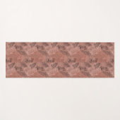 Pink And Black Botanical Line Art Tiger Pattern Yogamatte (Vorderseite (Horizontal))