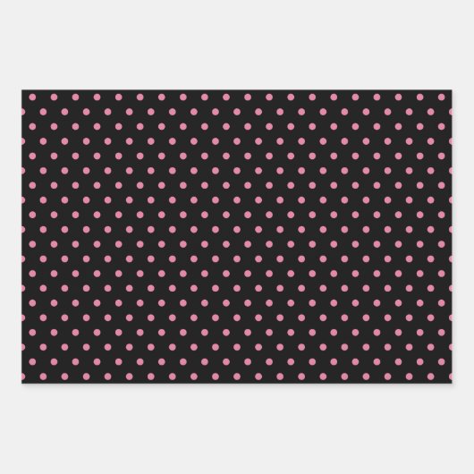 Pink and Black Couture Fashion Birthday Pattern Geschenkpapier Set (Vorderseite 2)