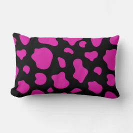 Pink And Black Cow Print Decorative Pillow Lendenkissen