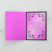PInk and Black Danky Card Dankeskarte (Innenseite)