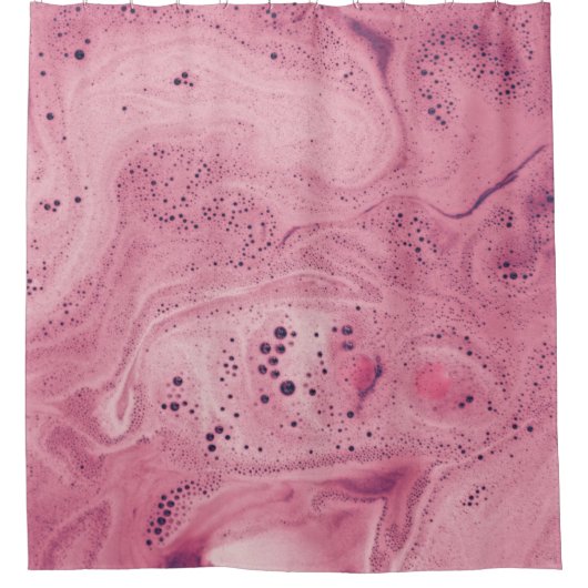 Pink and black floral textile duschvorhang (Vorderseite)