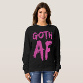 Pink and Black Goth Pastel Graphic Sweatshirt (Vorne ganz)