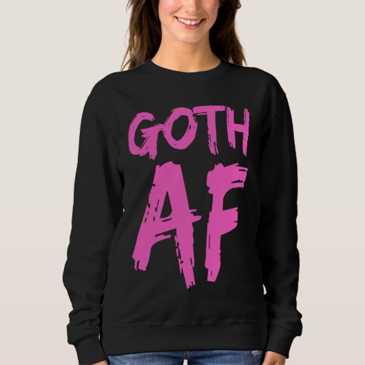 Pink and Black Goth Pastel Graphic Sweatshirt (Vorderseite)
