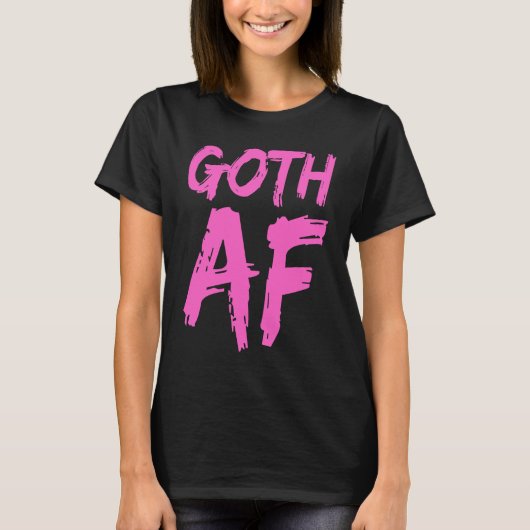 Pink and Black Goth Pastel Graphic T-Shirt (Vorderseite)