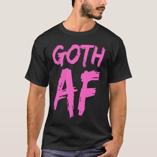 Pink and Black Goth Pastel Graphic T-Shirt (Vorderseite)