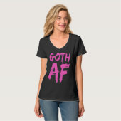 Pink and Black Goth Pastel Graphic T-Shirt (Vorderseite Vollansicht)