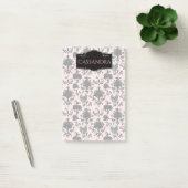 Pink and Black Goth Skulls and Roses Personalized  Post-it Klebezettel (Büro)