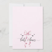 Pink and Black Halloween Baby Shower Invitation Einladung (Rückseite)