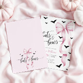 Pink and Black Halloween Baby Shower Invitation Einladung
