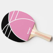 Pink and Black Personalized Ping Pong Paddle Tischtennis Schläger (Seitenansicht)