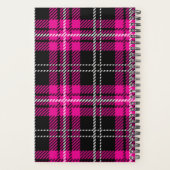 Pink and Black Plaid Planner Notebook Planer (Rückseite)
