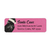 Pink and Black Santa Caws Crow Christmas (Vorne)
