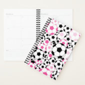 Pink and Black Soccer Ball Notebook Planer (Anzeige)