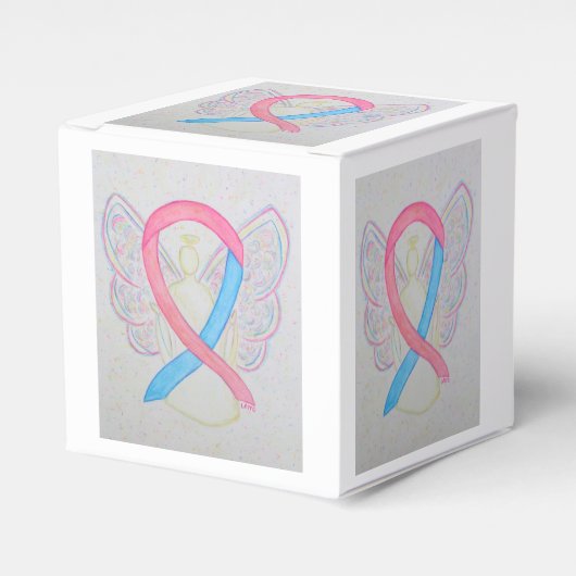 Pink and Blue Awareness Ribbon Angel Fevor Box Geschenkschachtel (Vorderseite)