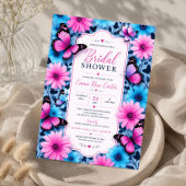 Pink and Blue Butterfly Bridal Shower Invitation Einladung